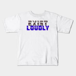 Exist Loudly - Blue Kids T-Shirt